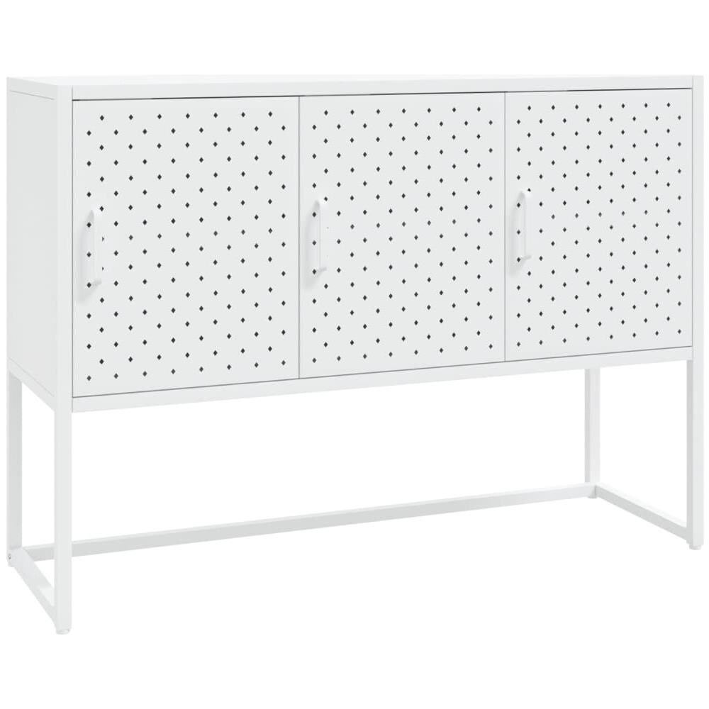 Credenza Bianca 105x35x75 Cm In Acciaio - Foto 2