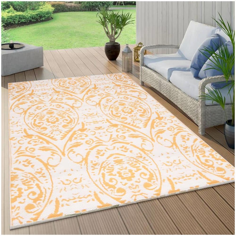 Tappeto Da Esterno Giallo 140x200 Cm In Pp - Foto 1