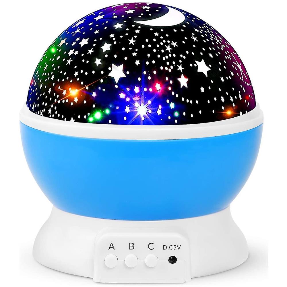 Telecomando e timer design fondo marino cielo stellato rotante led proiettore per camera da letto luce notturna per bambini notte colore luna lampada per bambini ba | IT