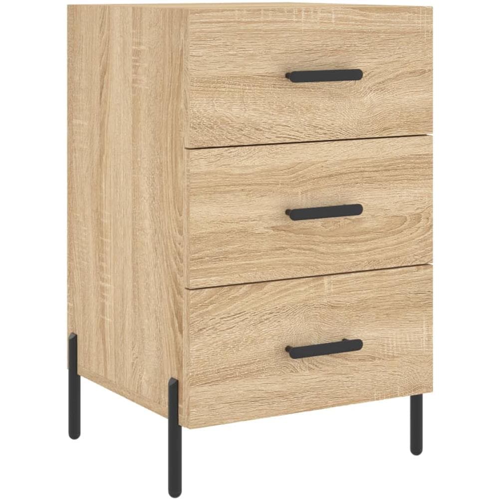 Comodino Rovere Sonoma 40x40x66 Cm In Legno Multistrato - Foto 2