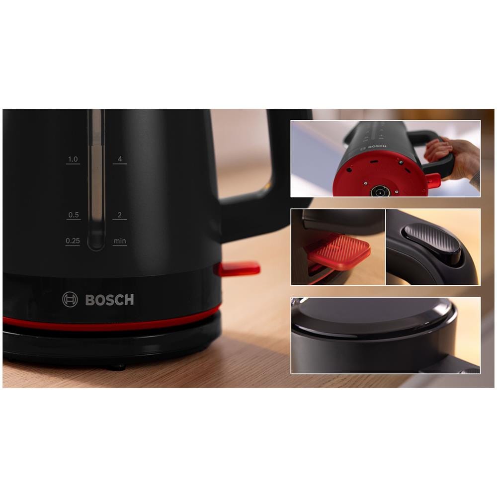 Bollitore Elettrico TWK3M123 1,7 L 2400 W Nero - Foto 3