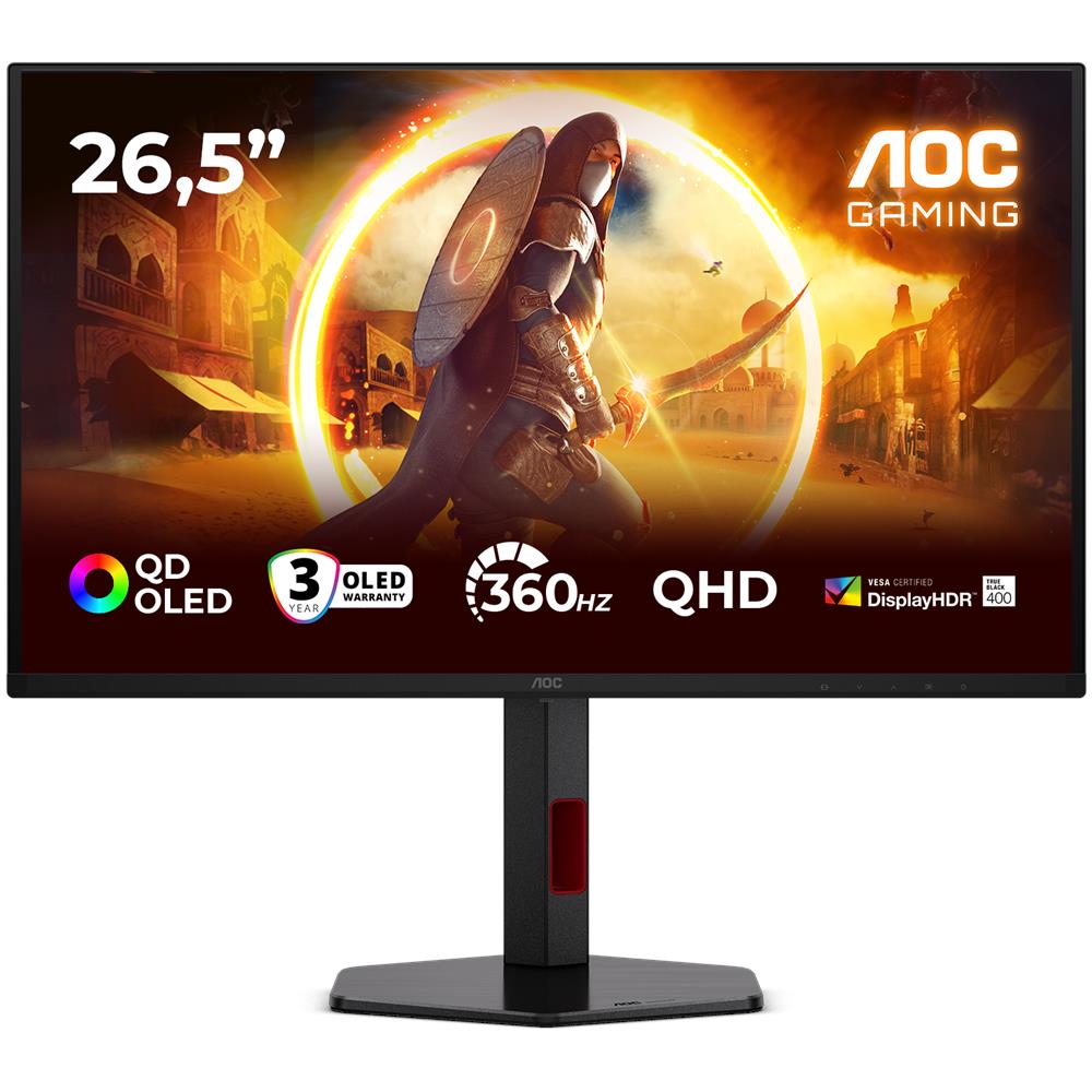 G4 Q27G4SDR Monitor PC 67,3 cm (26.5") 2560 x 1440 Pixel Quad HD QD-OLED Nero, Rosso - Foto 1
