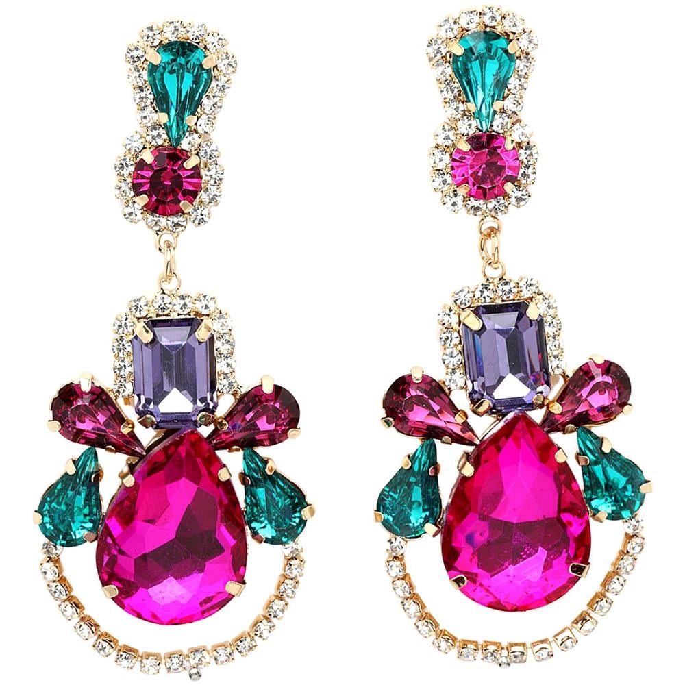 Orecchini Pendenti Eleganti con Cristalli - Foto 1