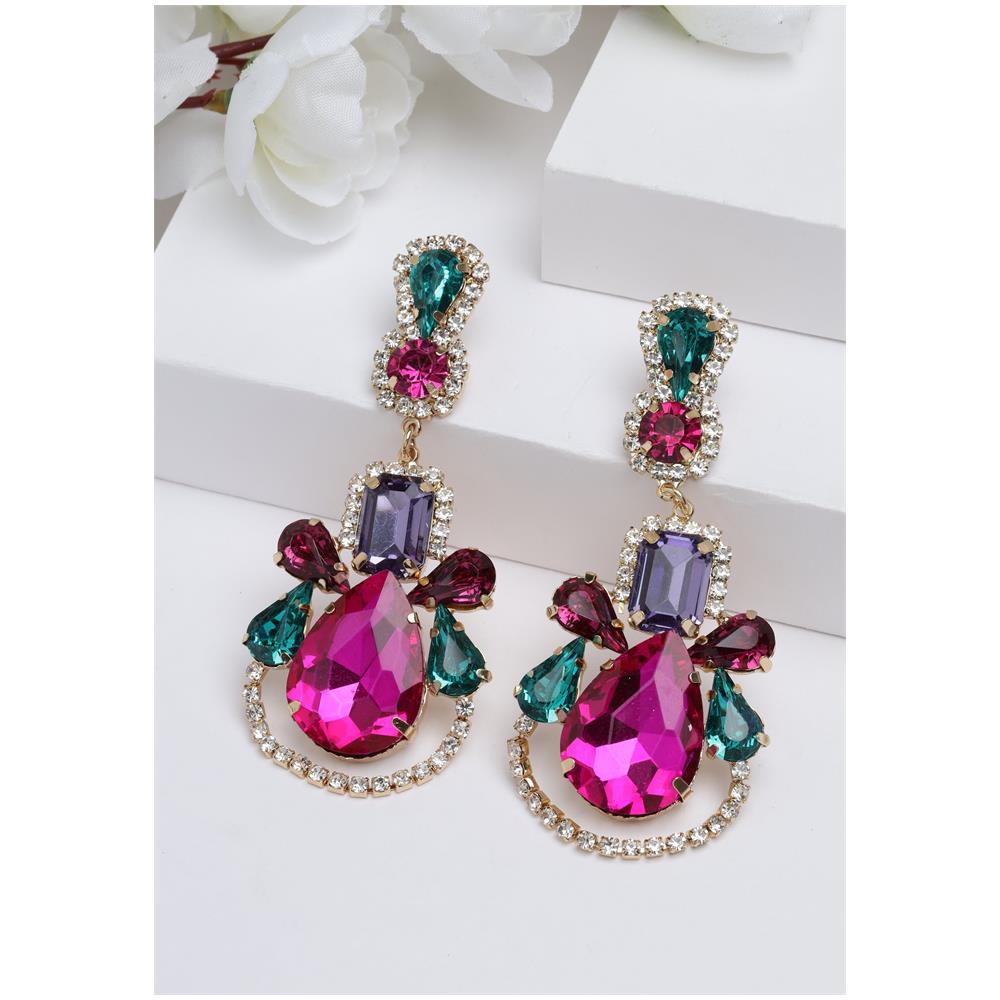 Orecchini Pendenti Eleganti con Cristalli - Foto 2