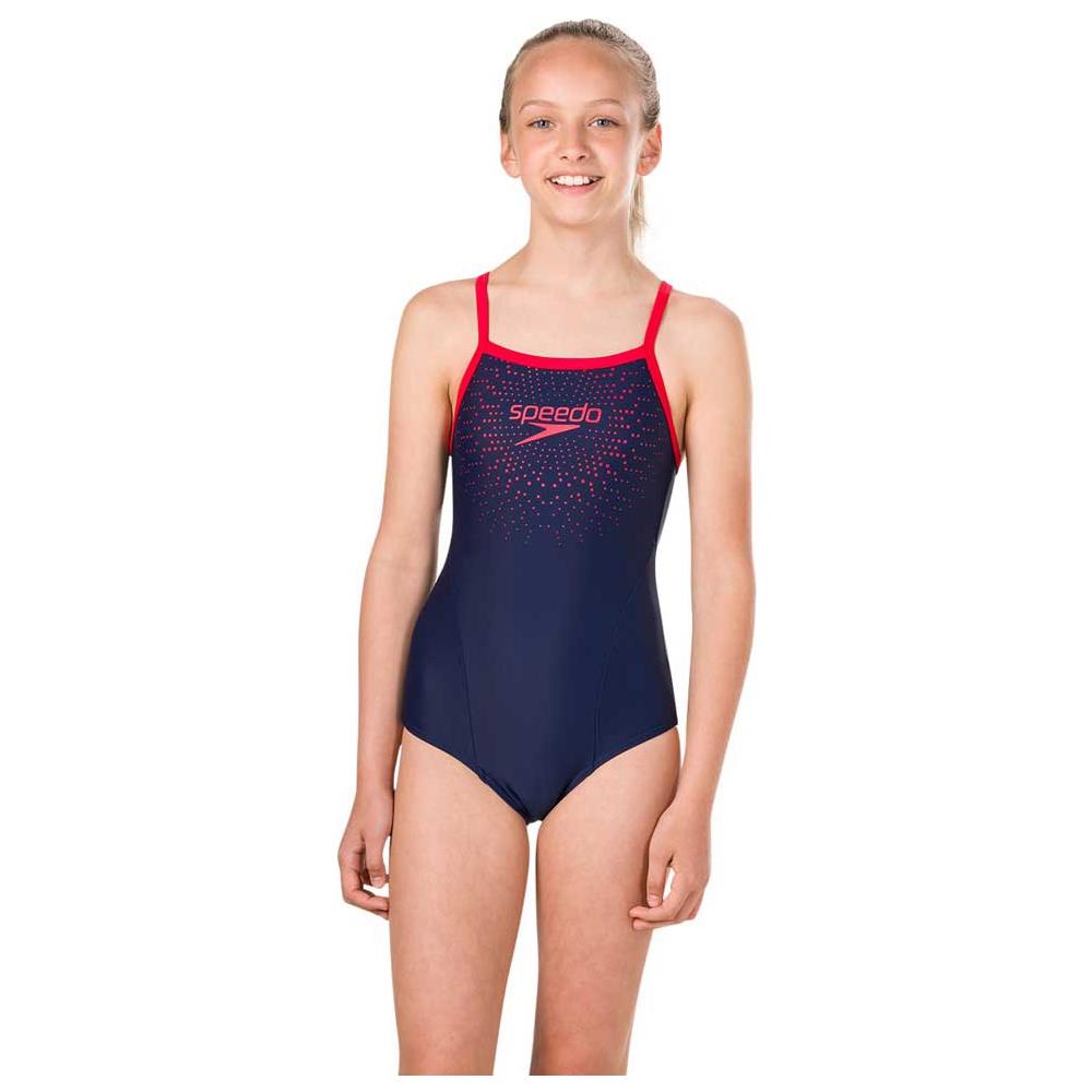 Costumi Bambina Speedo Gala Logo Thinstrap Costumi Junior Uk 32 - Foto 3