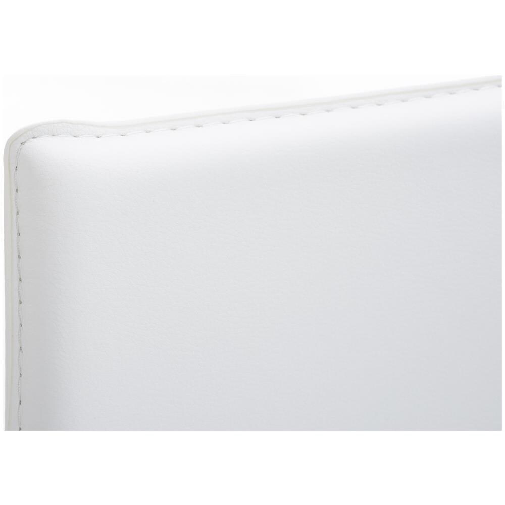 Sgabello Bar Impilabile Avola In Acciaio E Similpelle I Sedia Alta Da Cucina Con Schienale Altezza Seduta 78 CM Bianco - Foto 5