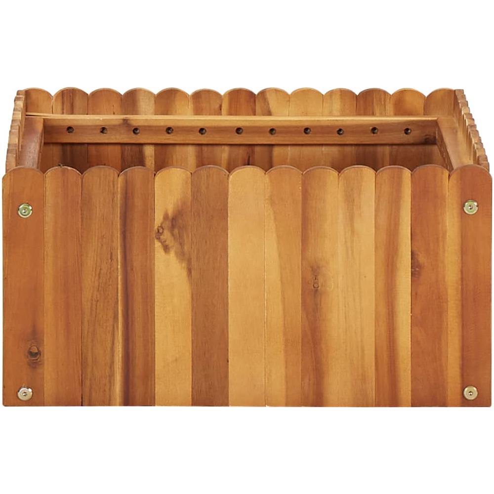 Fioriera Da Giardino 50x50x25 Cm In Legno Massello Di Acacia - Foto 2