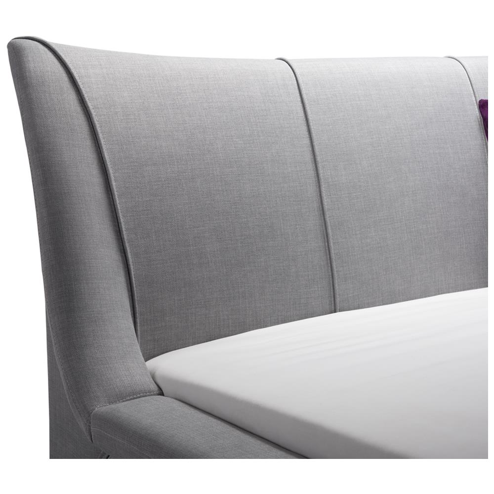 Letto In Tessuto Grigio Piazza E Mezza 140x200cm Nantes - Foto 2