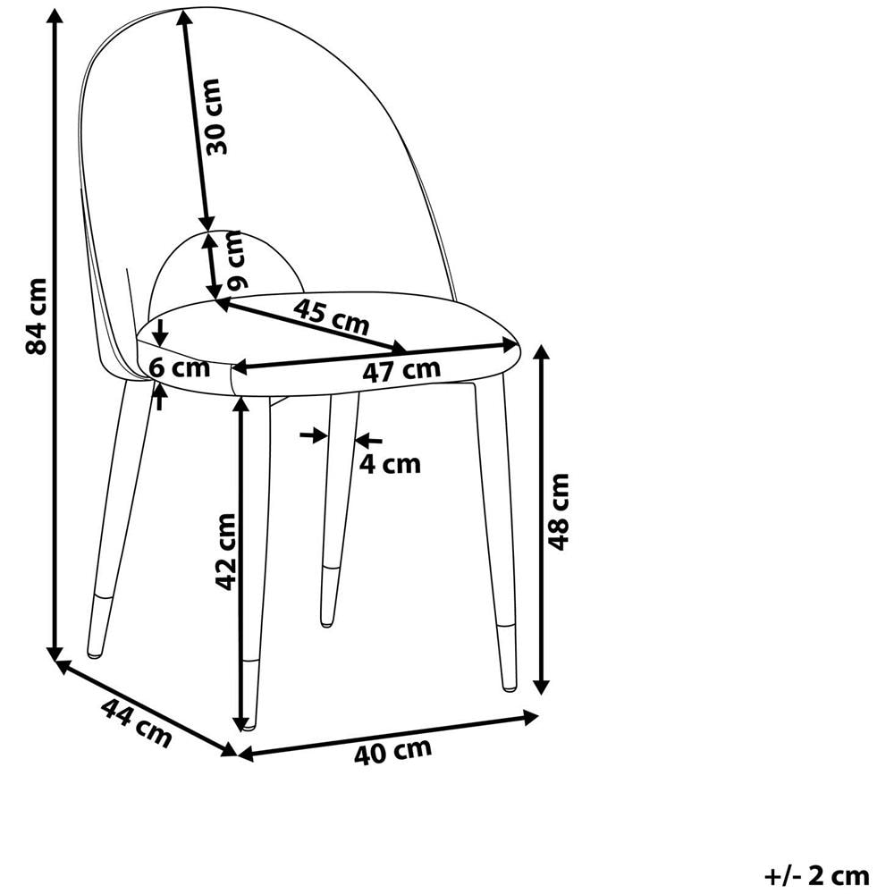 Set Di Due Sedie Da Pranzo In Velluto Nero Magalia - Foto 2