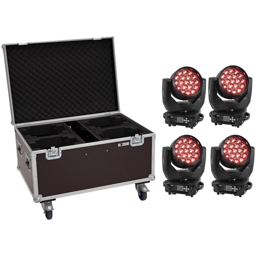 Set 4x Led Tmh-x4 Moving-head Wash Zoom + Case - Foto 1