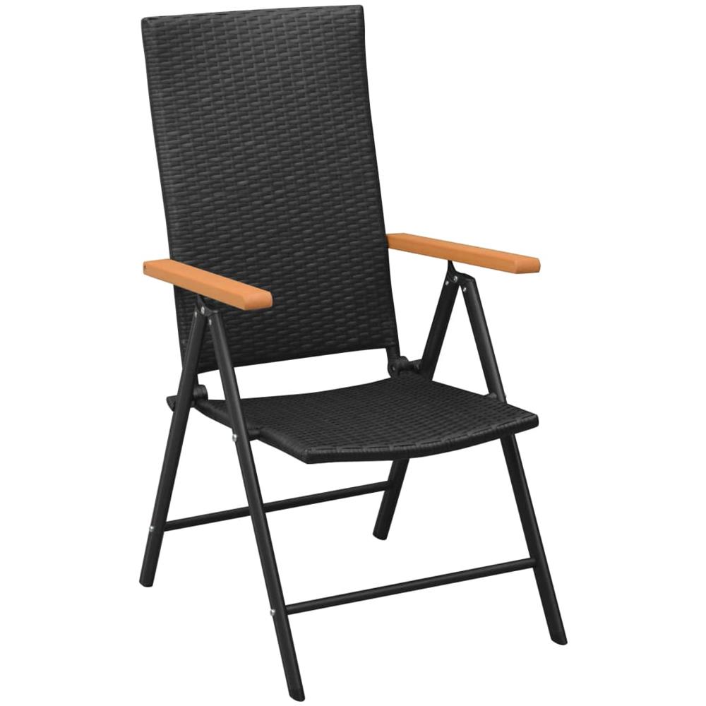 Set Da Pranzo Da Giardino 7 Pz Nero E Marrone - Foto 3