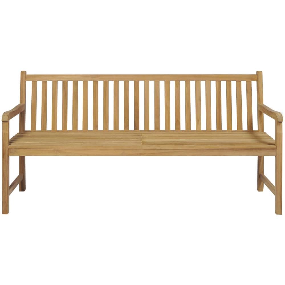 Panca Da Giardino Con Cuscino Crema 175 Cm In Legno Di Teak - Foto 3