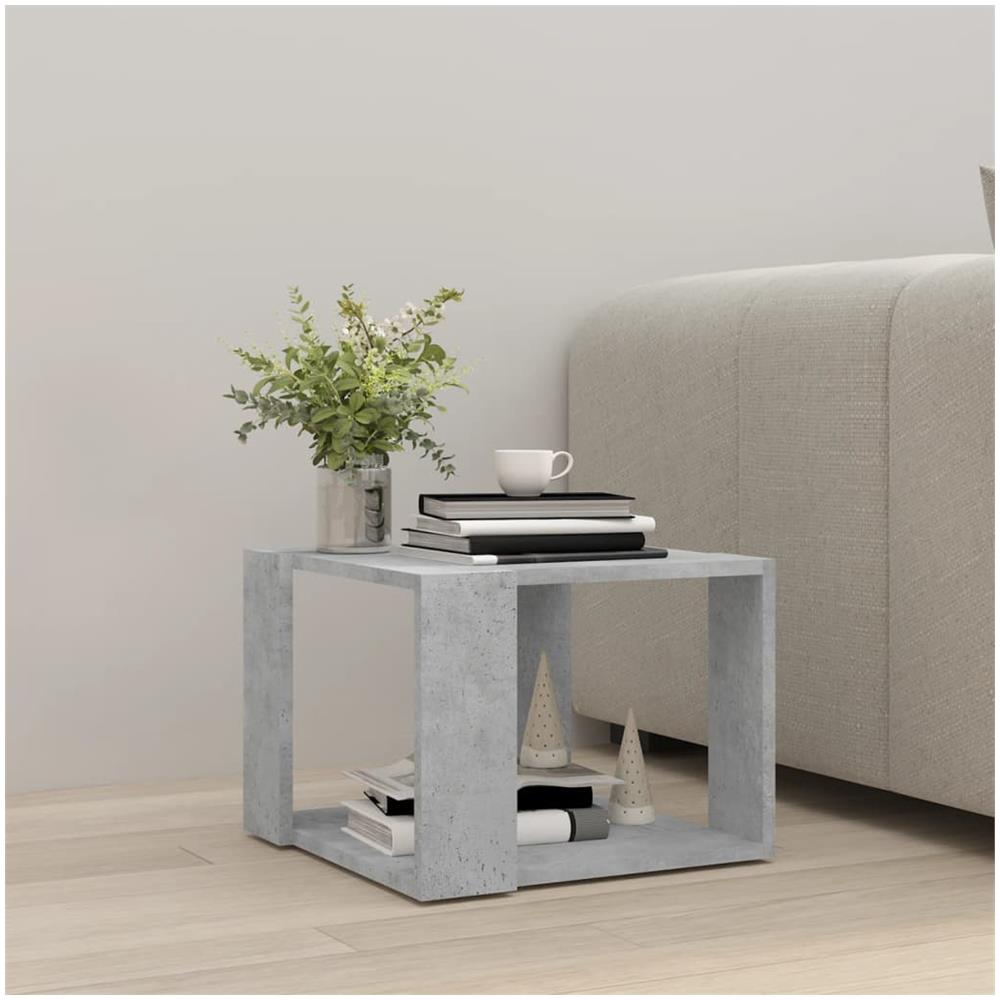 Tavolino da Salotto Grigio Cemento 40x40x30cm Legno Multistrato - Foto 6