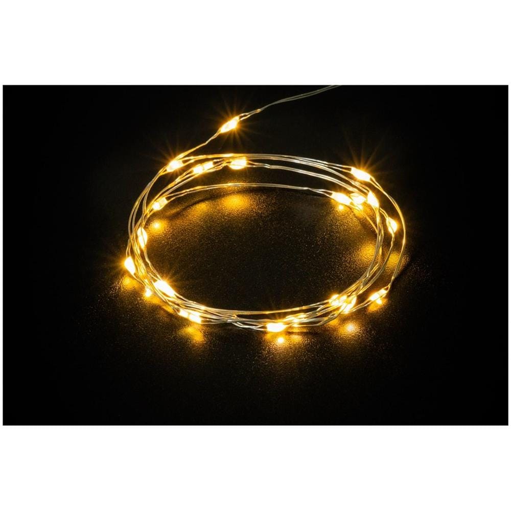 2 X Catena Luminosa In Filo D'argento Con 20 Led, Incl. Timer - Foto 2