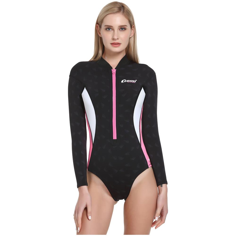 Termico Long / sl Lady Swimsuit Black / pink White 2mm Nero Xxl - Foto 1