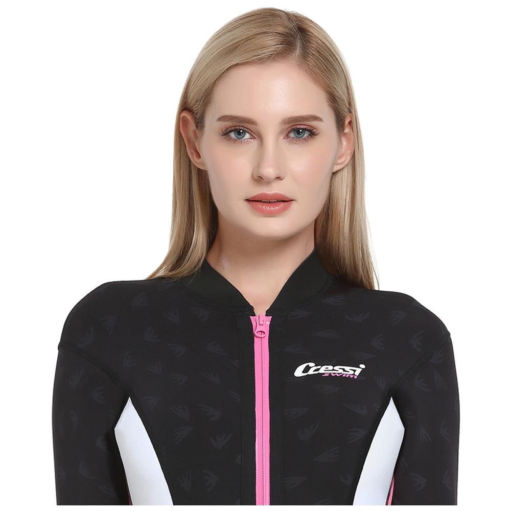 Termico Long / sl Lady Swimsuit Black / pink White 2mm Nero Xxl - Foto 3