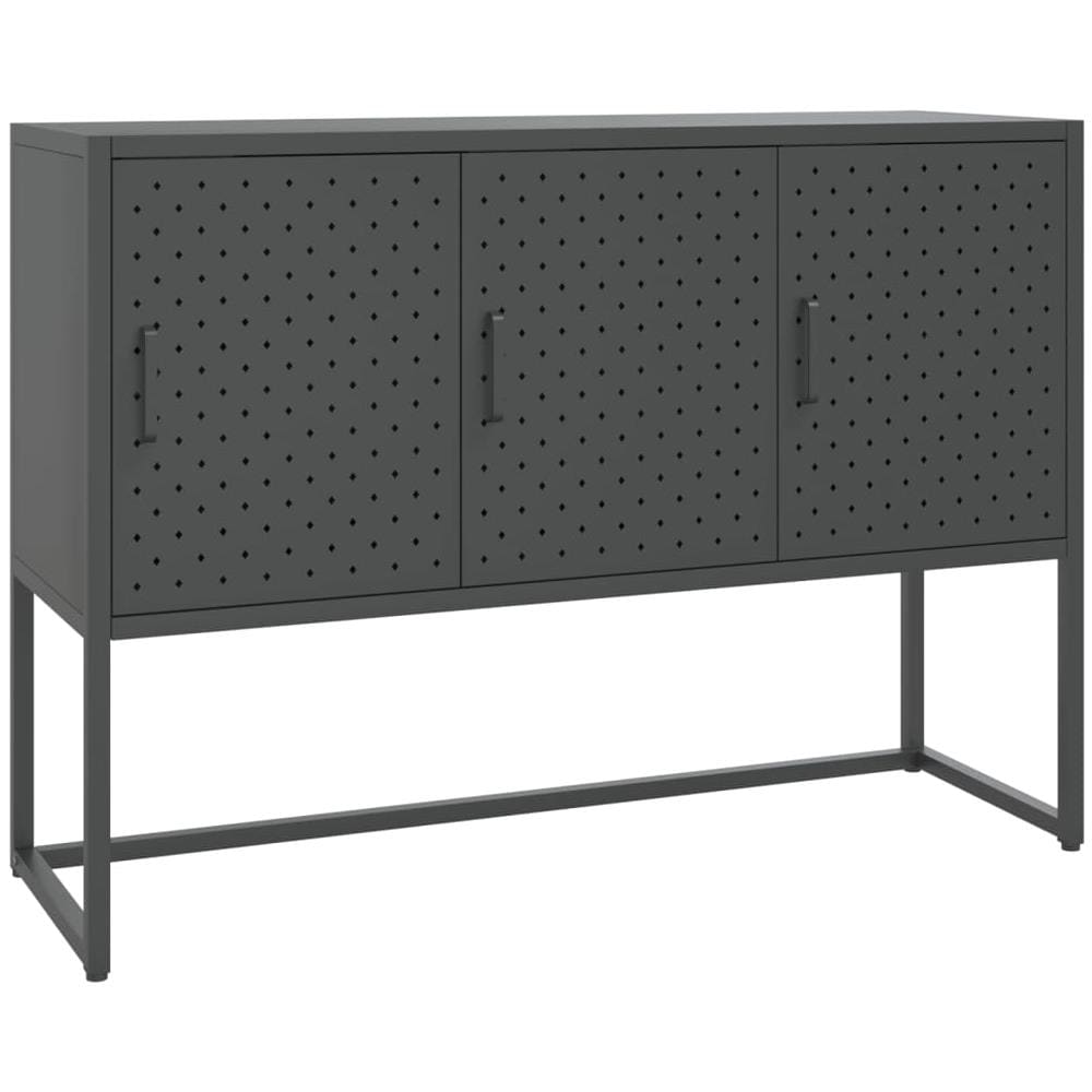 Credenza Antracite 105x35x75 Cm In Acciaio - Foto 2