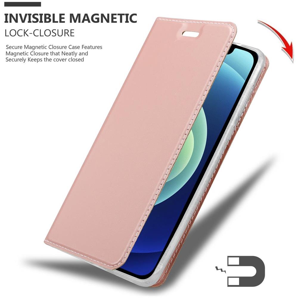 Custodia Compatibile Con Apple Iphone 12 Mini (5,4"" Zoll) In Classy Oro Rosa - Coperchio Protettiva Con Chiusura Magnetica, Funzione Stand E Tasca Per Le Carte - Foto 8