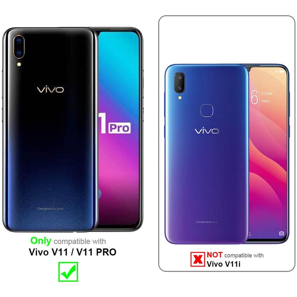 3x Pellicola Armatura A Schermo Intero Compatibile Con Vivo V11 In Trasparente Con Nero - 3x Vetro Temperato (tempered) Di Protezione Del Display In Durezza 9h Con 3d Touch - Foto 2