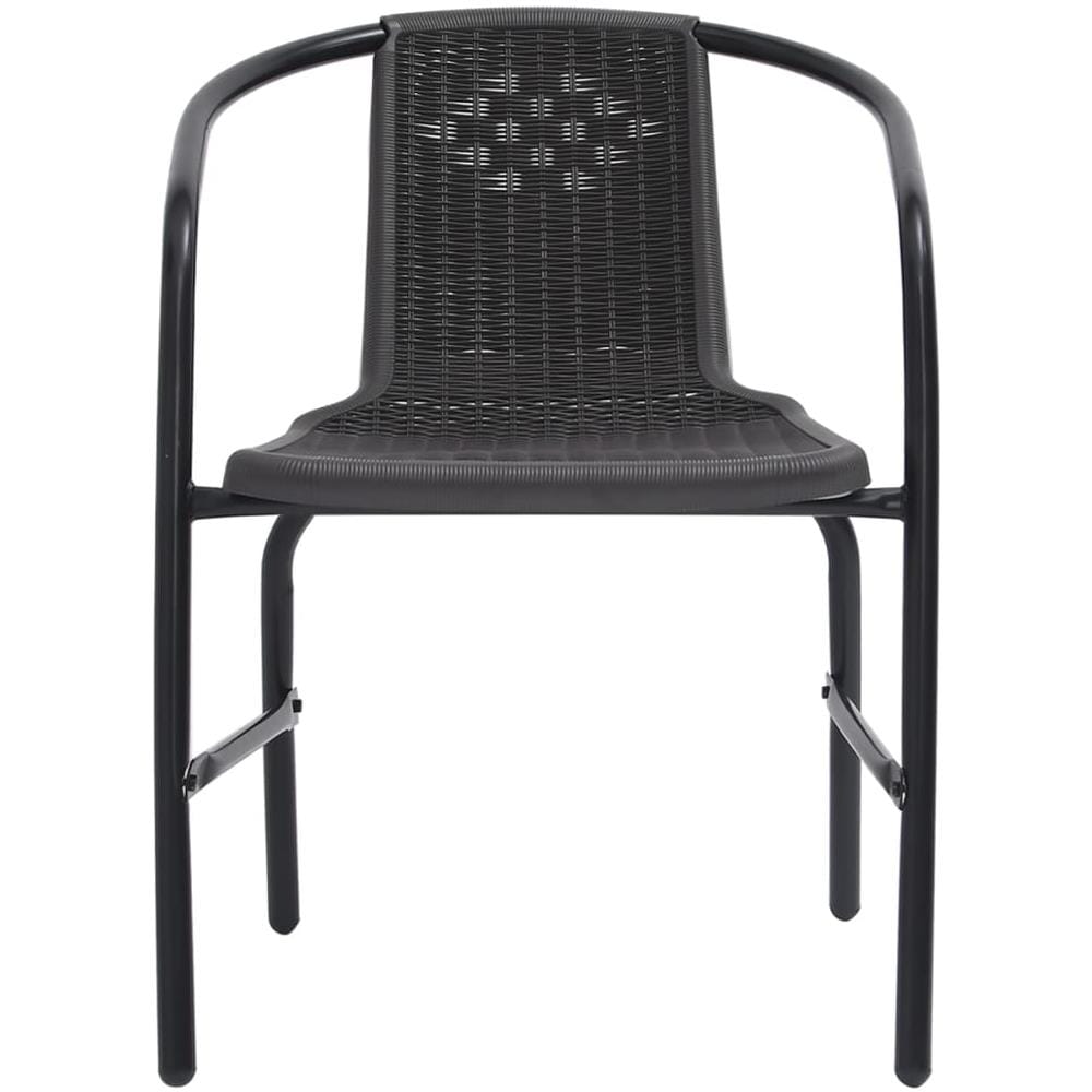 Sedie Da Giardino 4 Pz In Rattan In Plastica E Acciaio 110 Kg - Foto 2