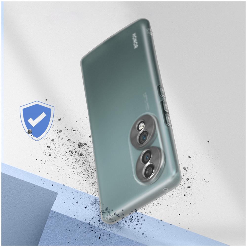 Cover Per Honor 70 Silicone Gel Flessibile Sottile E Leggera Bianco Traslucido - Foto 2