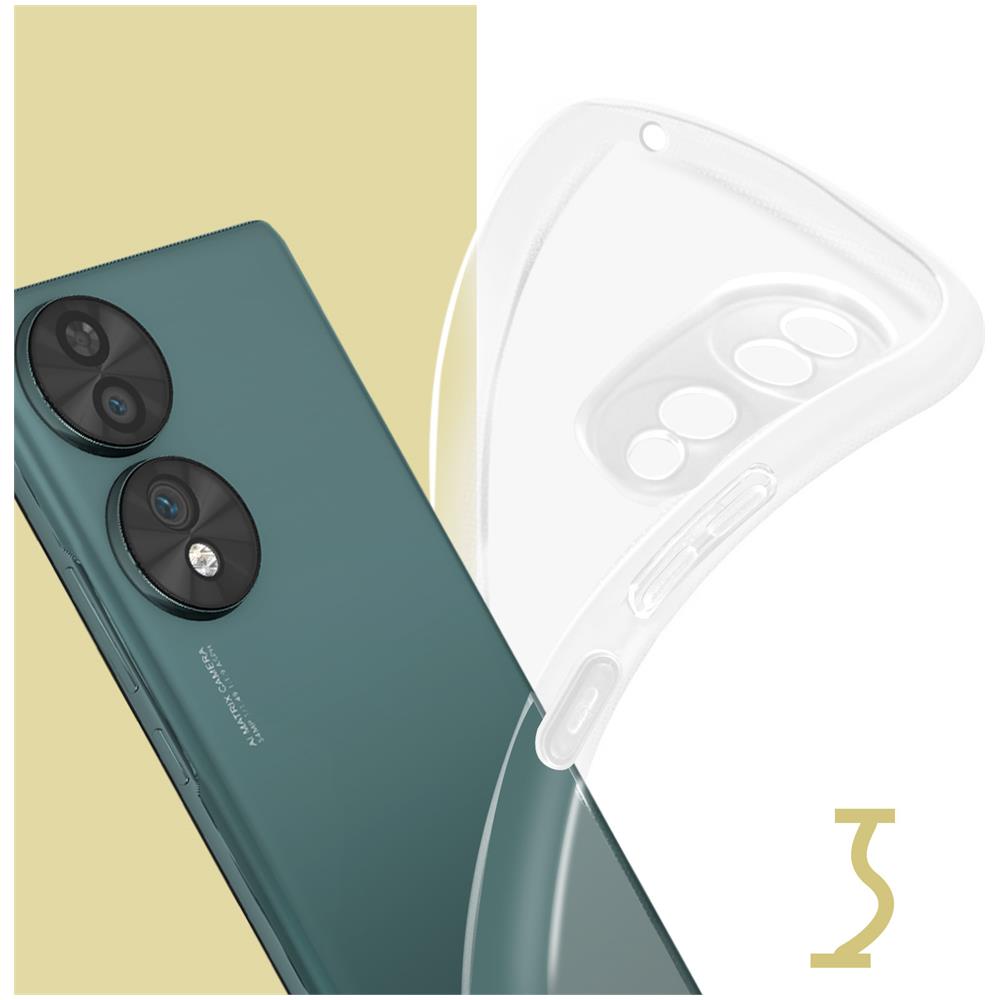 Cover Per Honor 70 Silicone Gel Flessibile Sottile E Leggera Bianco Traslucido - Foto 5