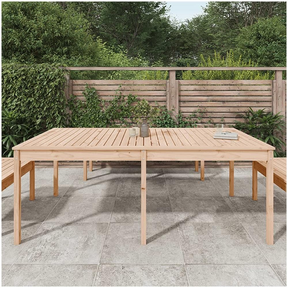 Tavolo Da Giardino 203,5x100x76 Cm In Legno Massello Di Pino - Foto 2