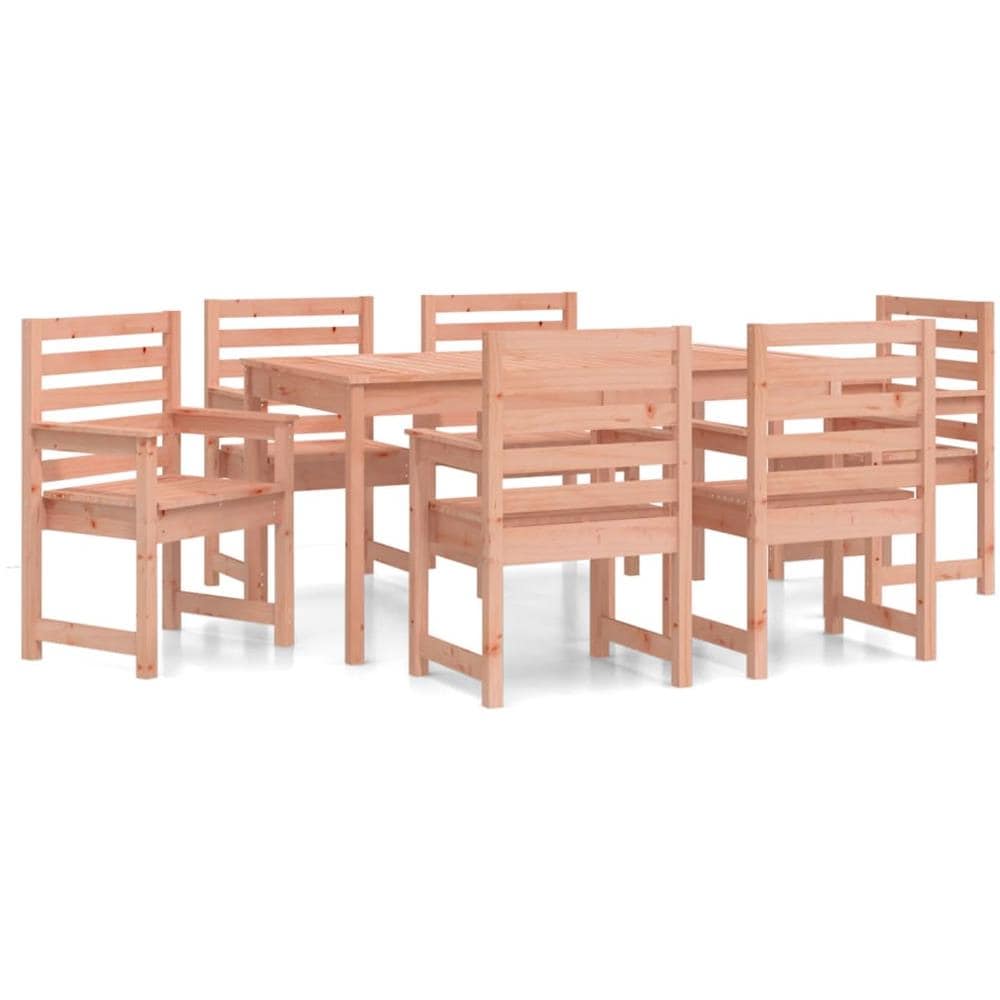 Set Da Pranzo Per Giardino 7 Pz In Legno Massello Di Douglas - Foto 2