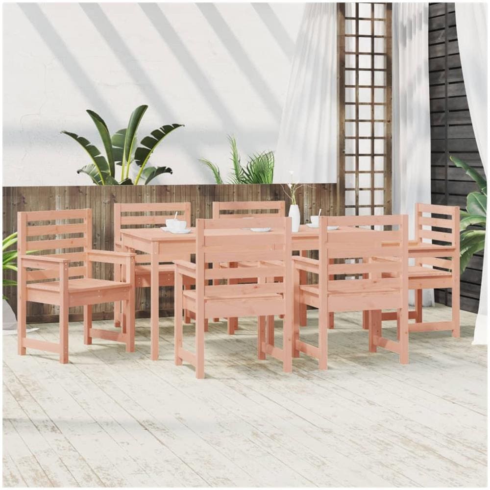 Set Da Pranzo Per Giardino 7 Pz In Legno Massello Di Douglas - Foto 3