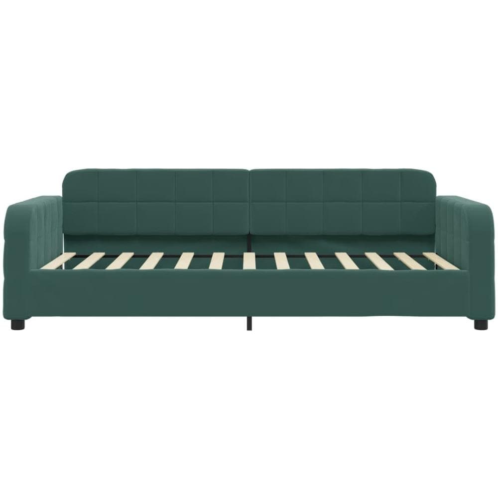 Letto Da Giorno Verde Scuro 100x200 Cm In Velluto - Foto 3