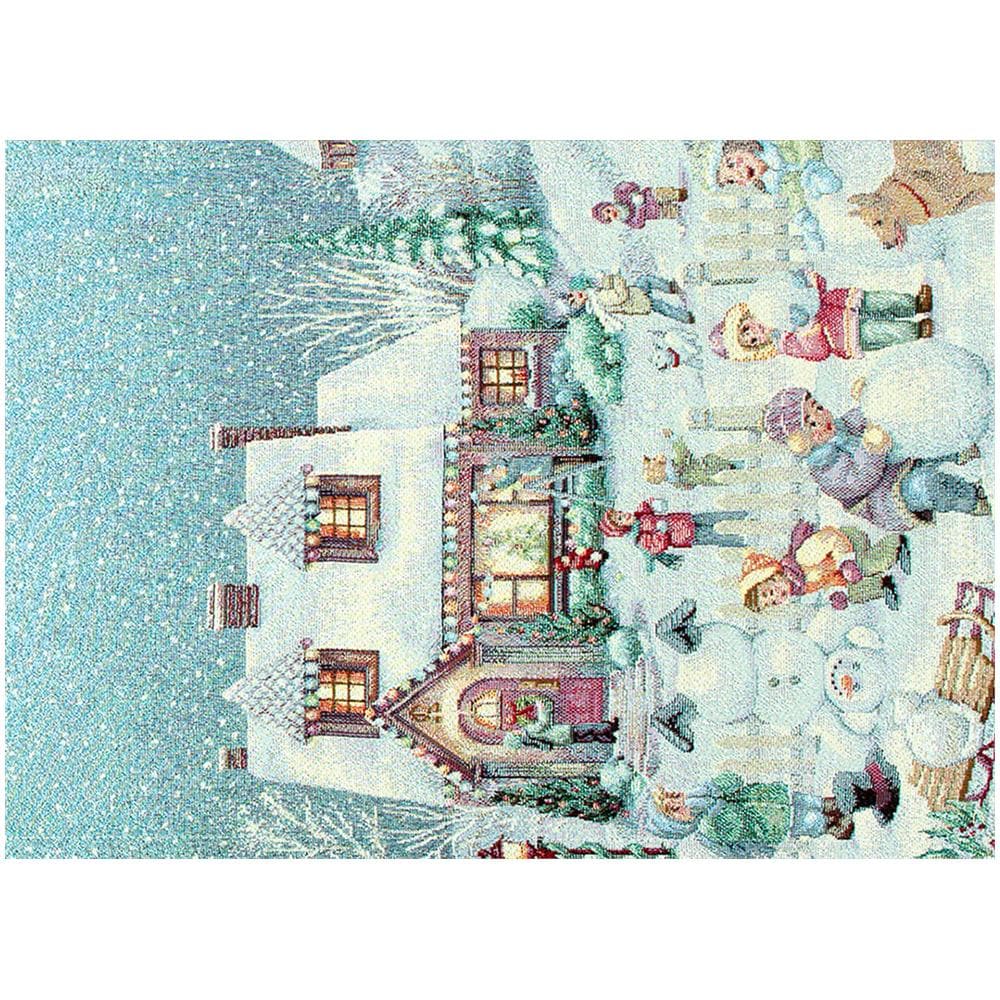 Tovaglia Natale Centrino Runner Tavolo Centrotavola Natalizio Gobelin Paesaggio 45x140 Paesaggio - Foto 5