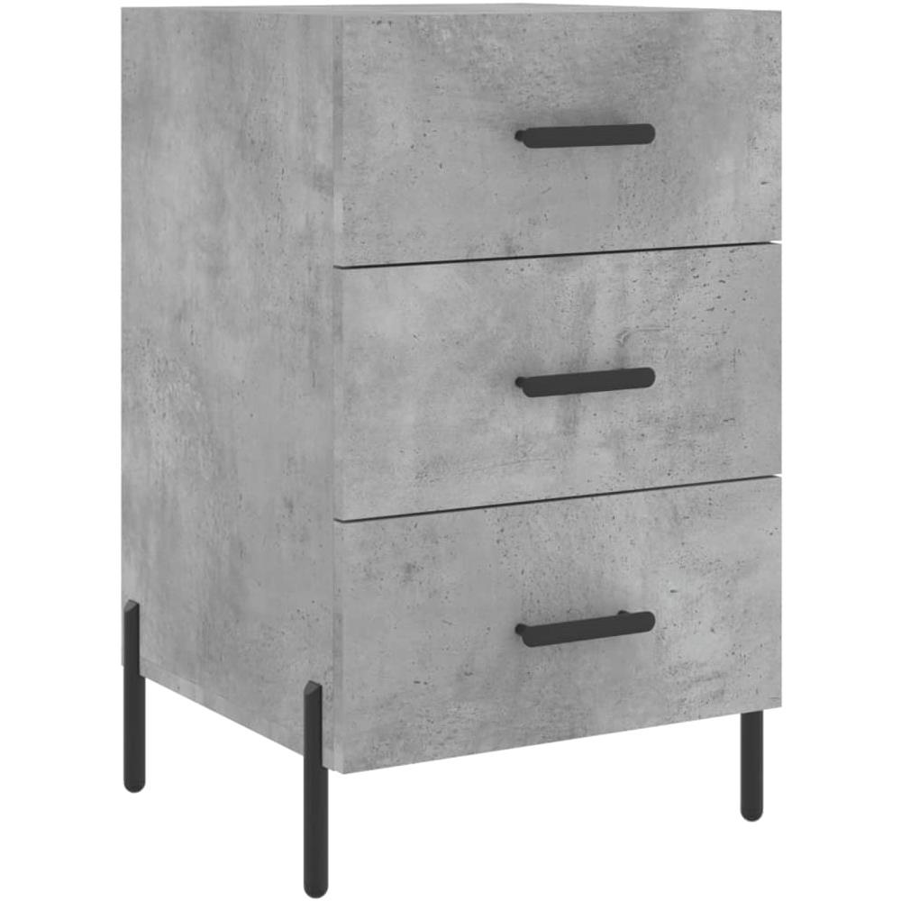 Comodino Grigio Cemento 40x40x66 Cm In Legno Multistrato - Foto 2