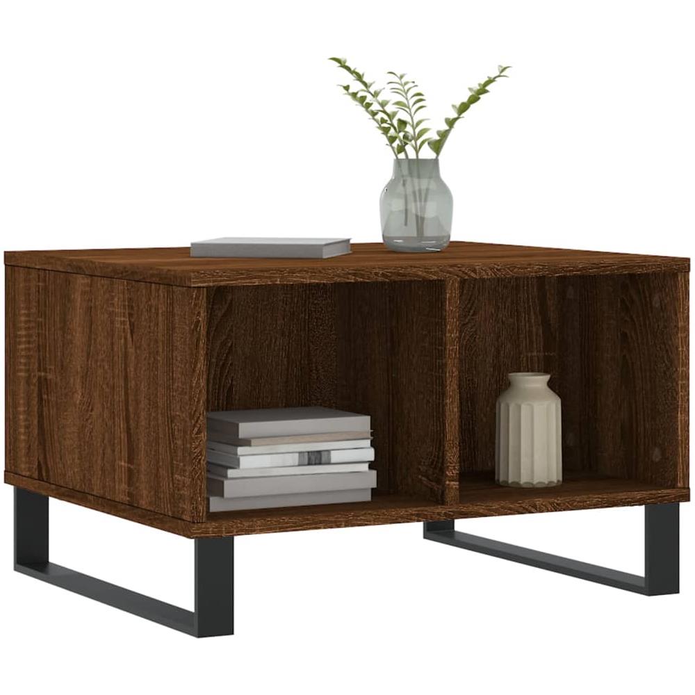Tavolino Da Salotto Rovere Marrone 60x50x36,5 Cm In Multistrato - Foto 3