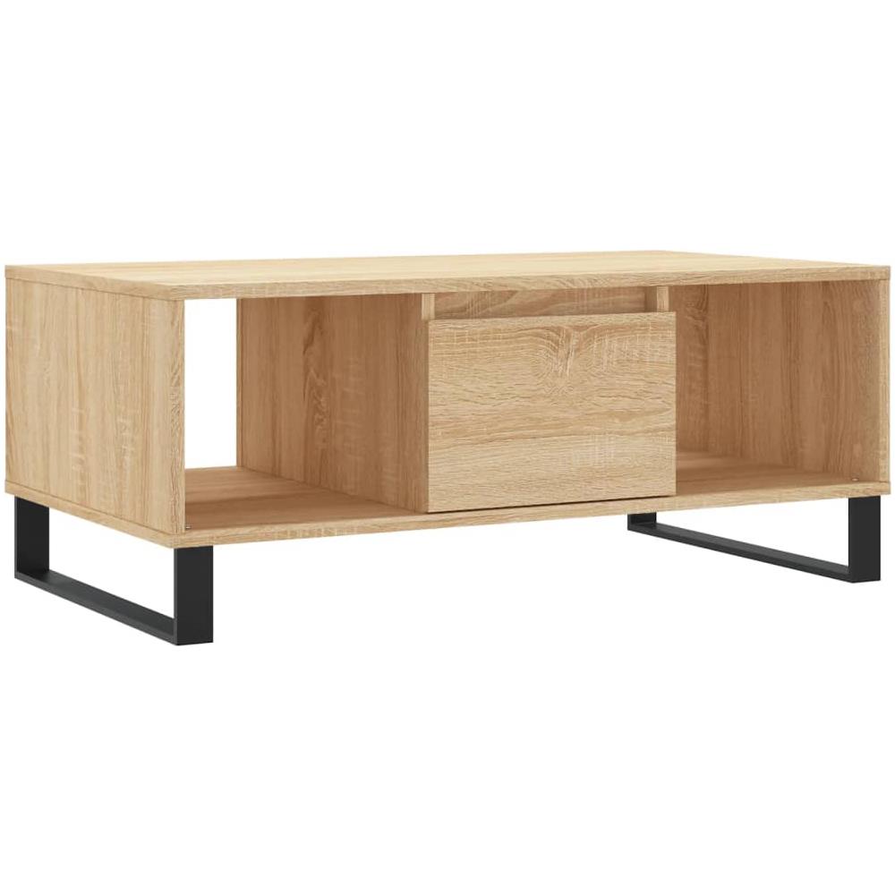 Tavolino Salotto Rovere Sonoma 90x50x36,5 Cm Legno Multistrato - Foto 2