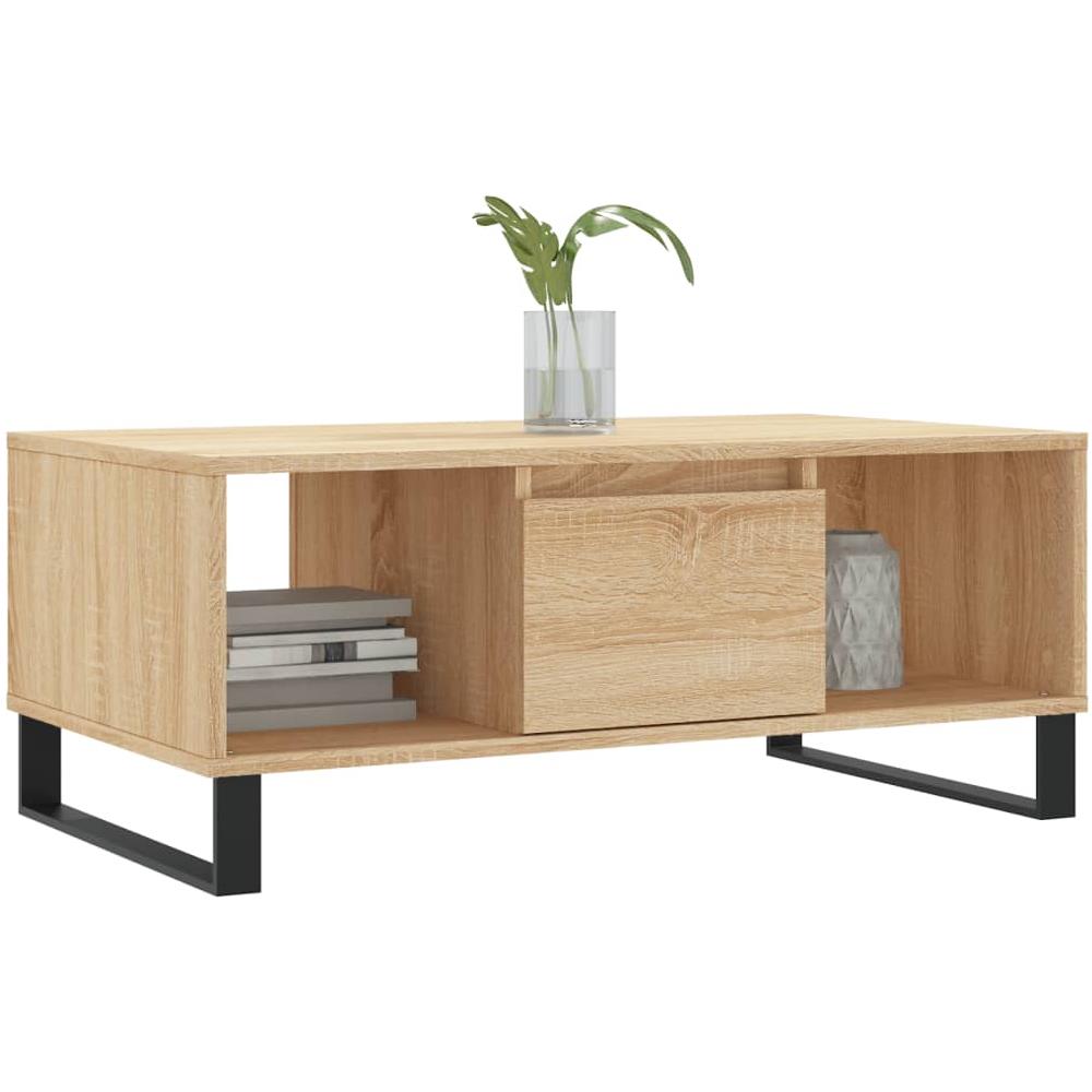 Tavolino Salotto Rovere Sonoma 90x50x36,5 Cm Legno Multistrato - Foto 3