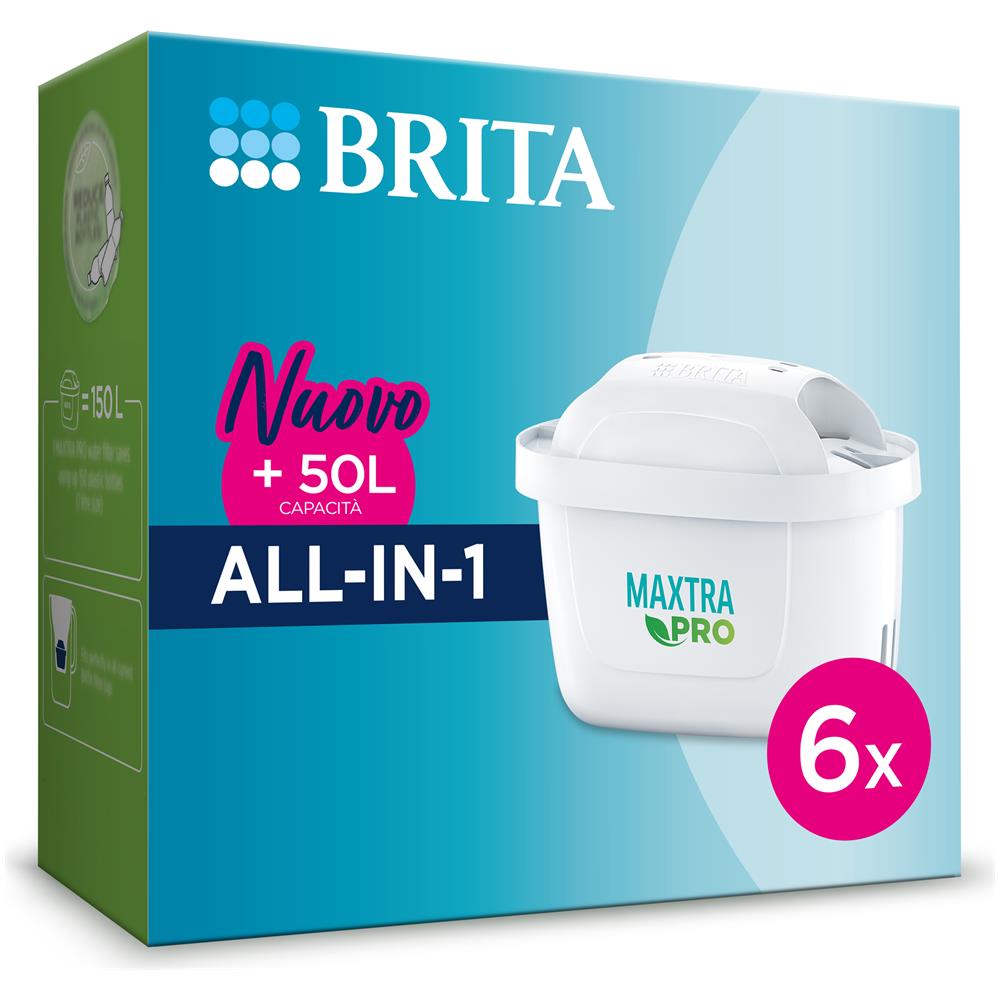 Filtro per acqua MAXTRA PRO All-in-1 Pacchetto di risparmio semestrale da 6 filtri - NUOVO MAXTRA+ Riduce impurità, cloro, pesticidi e calcare per acqua del rubinetto dal gusto migliore - Foto 1