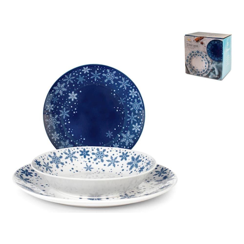 Servizio tavola natalizio 18 pezzi coupe Dream in porcellana decorata - Foto 1