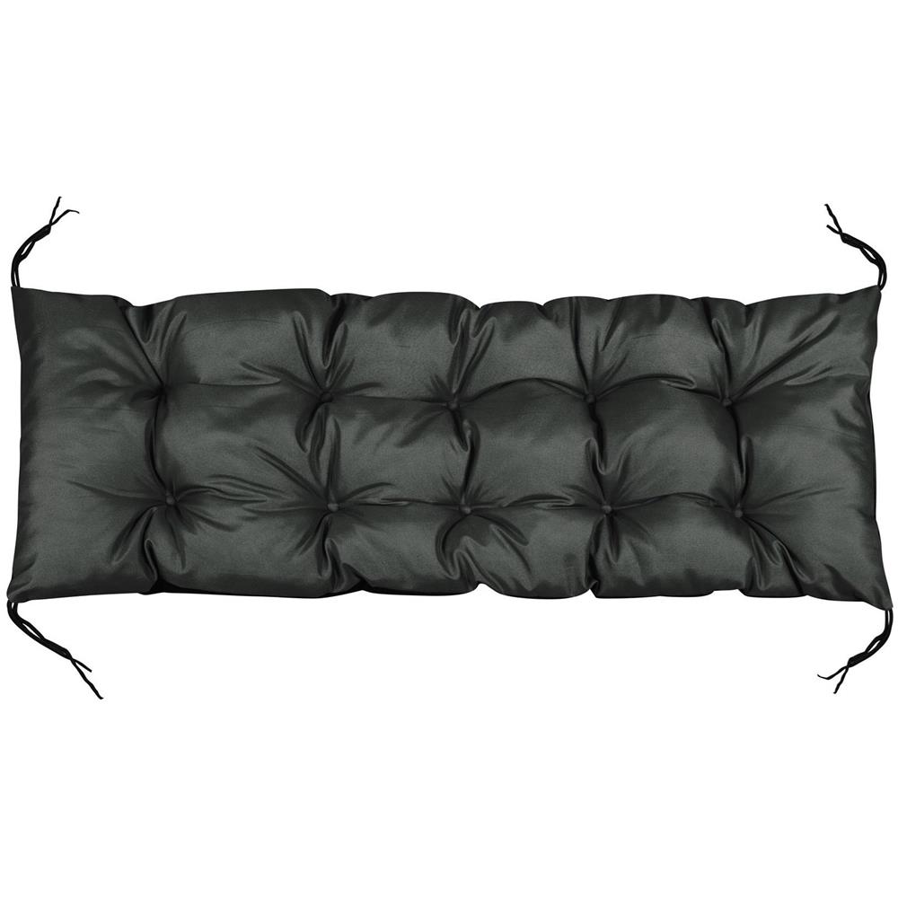 Cuscino da giardino AIO FACTORY 120x40 cm impermeabile nero per panca in pallet - Foto 2
