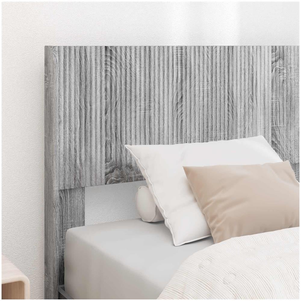 Struttura del letto con stoccaggio e testata Grigio Sonoma - Foto 2