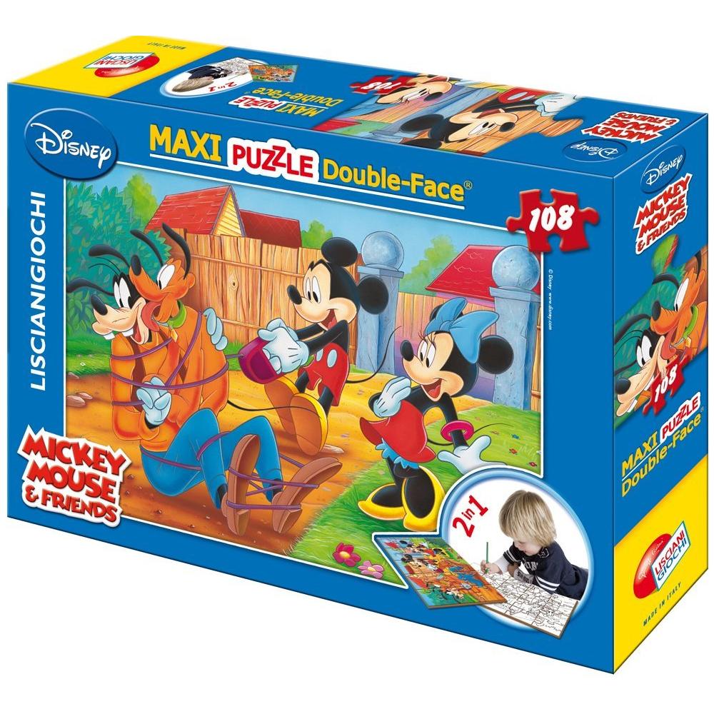 Puzzle Double-Face Supermaxi Mickey Classic 108 pz 39.5 x 28.2 x 7 cm 03174 - Foto 2