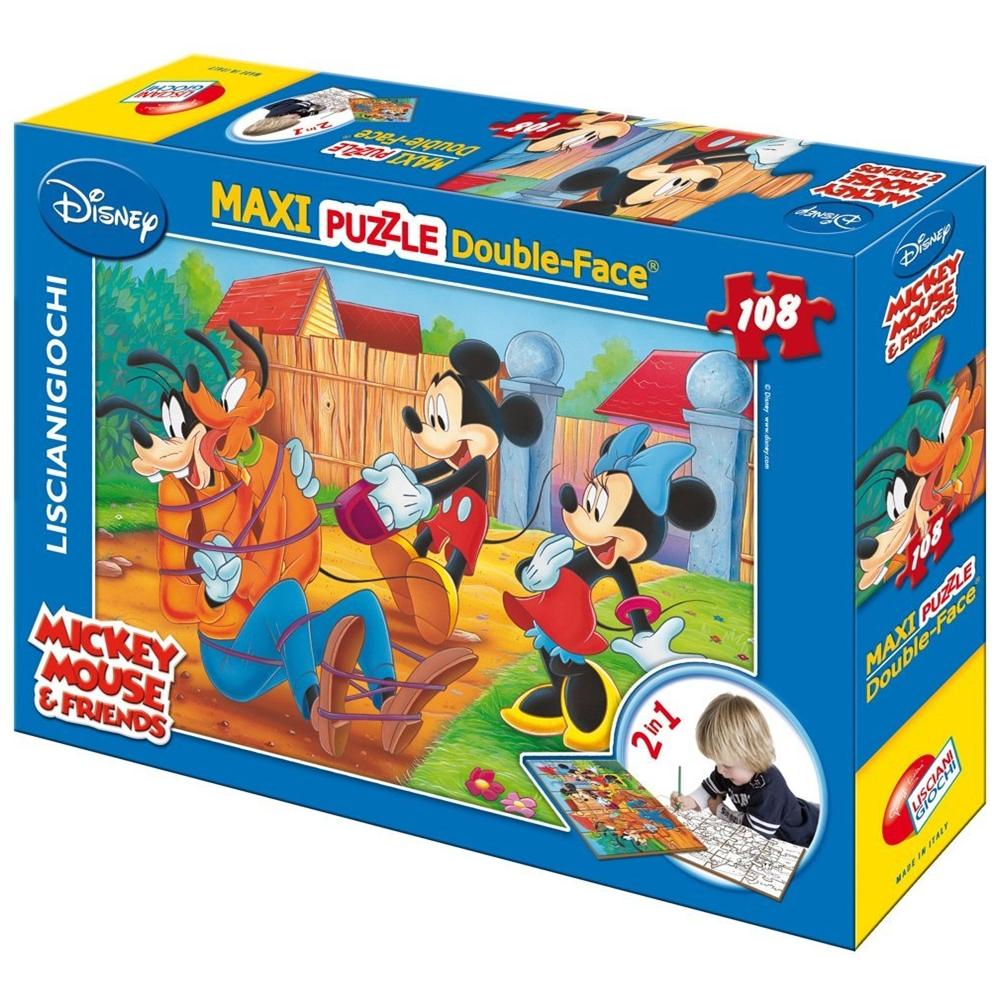 Puzzle Double-Face Supermaxi Mickey Classic 108 pz 39.5 x 28.2 x 7 cm 03174 - Foto 1