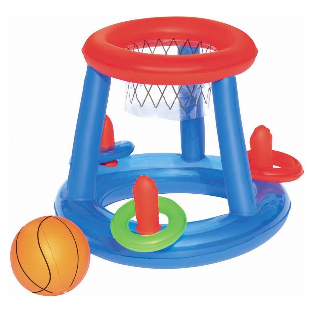 Canestro Di Basket Galleggiante + 1 Palla + 3 Anelli - 59 X 59 X 49 Cm - Foto 2