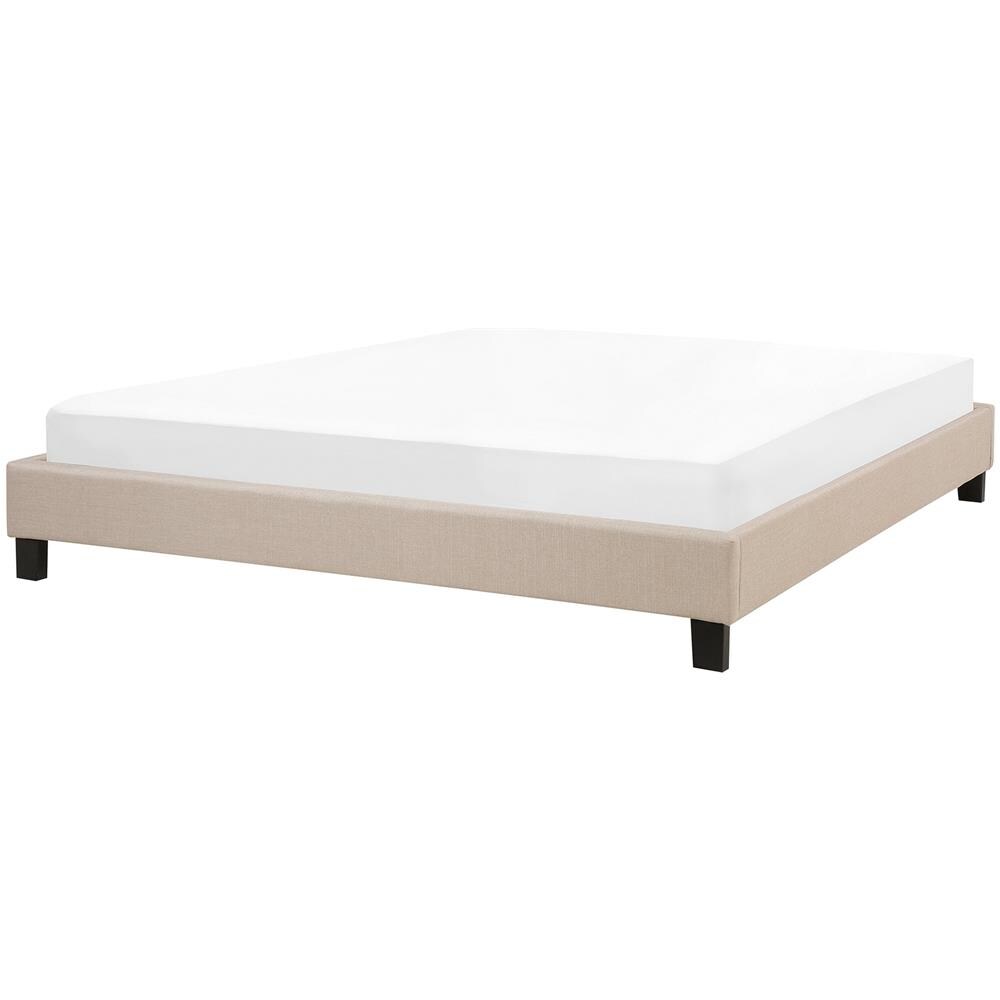 Letto Imbottito Grigio Con Telaio 180 X 200 Cm Roanne - Foto 1