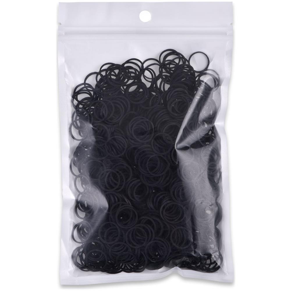 Confezione Da 1000 Bands Mini Elastici Molli Elastiche Per Capelli Bambini Trecce Di Capelli Acconciature Matrimonio E More (nero) - Foto 2