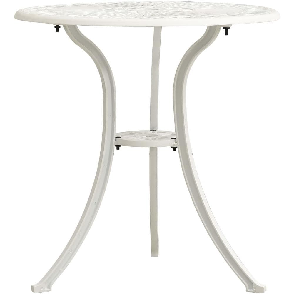 Tavolo Da Giardino Bianco 62x62x65 Cm In Alluminio Pressofuso - Foto 1