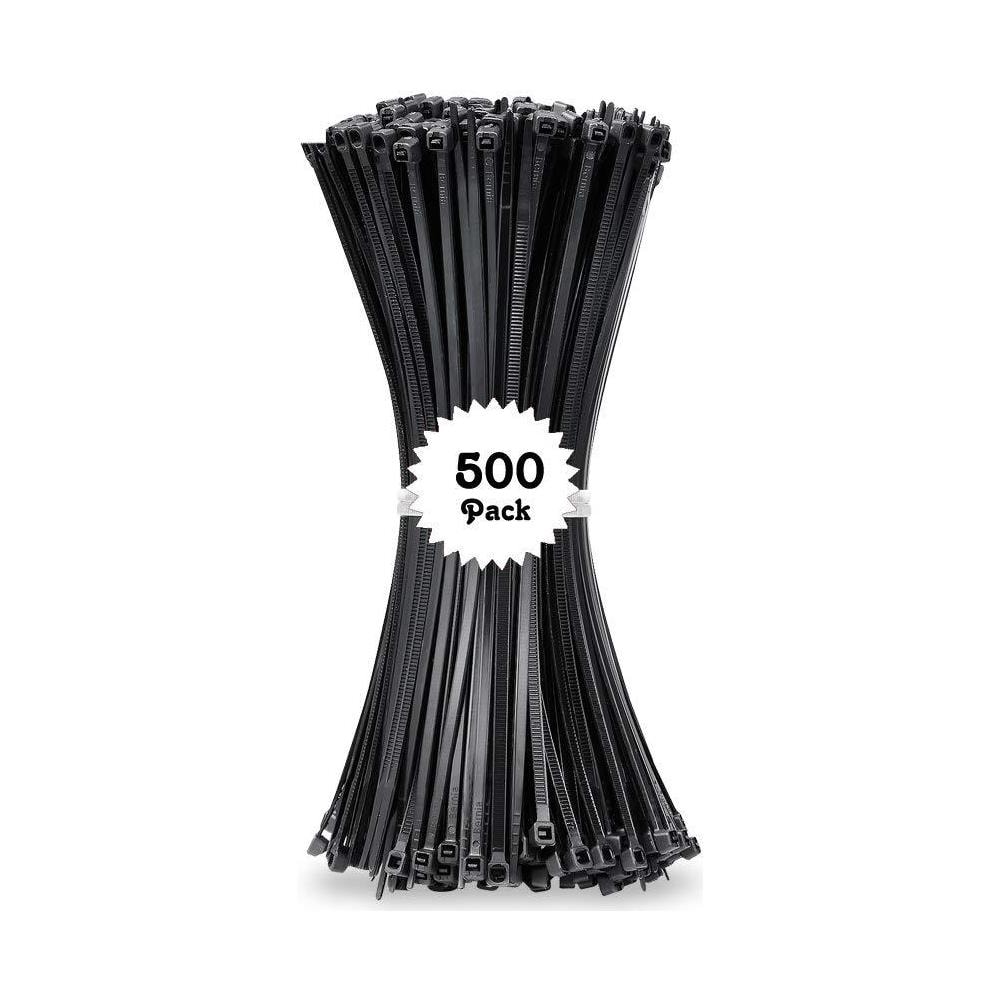 Fascette Pacchetto 500 200 Millimetri X 36 Millimetri Heavy Duty Autobloccante Nylon Fascette Per Home Office Garage E Workshop - Nero - Foto 1