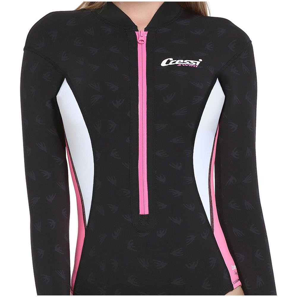 Termico Long / sl Lady Swimsuit Black / pink White 2mm Nero Xl - Foto 2
