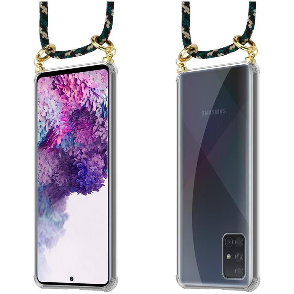 Catena Di Telefoni Cellulari Compatibile Con Samsung Galaxy A51 In Camouflage - Coperchio Protettivo In Silicone Con Anelli D'oro, Cinturino In Corda E Custodia Staccabile - Foto 8