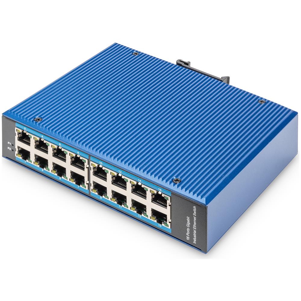 Switch di rete Gigabit Ethernet a 16 porte, industriale, non gestito - Foto 1