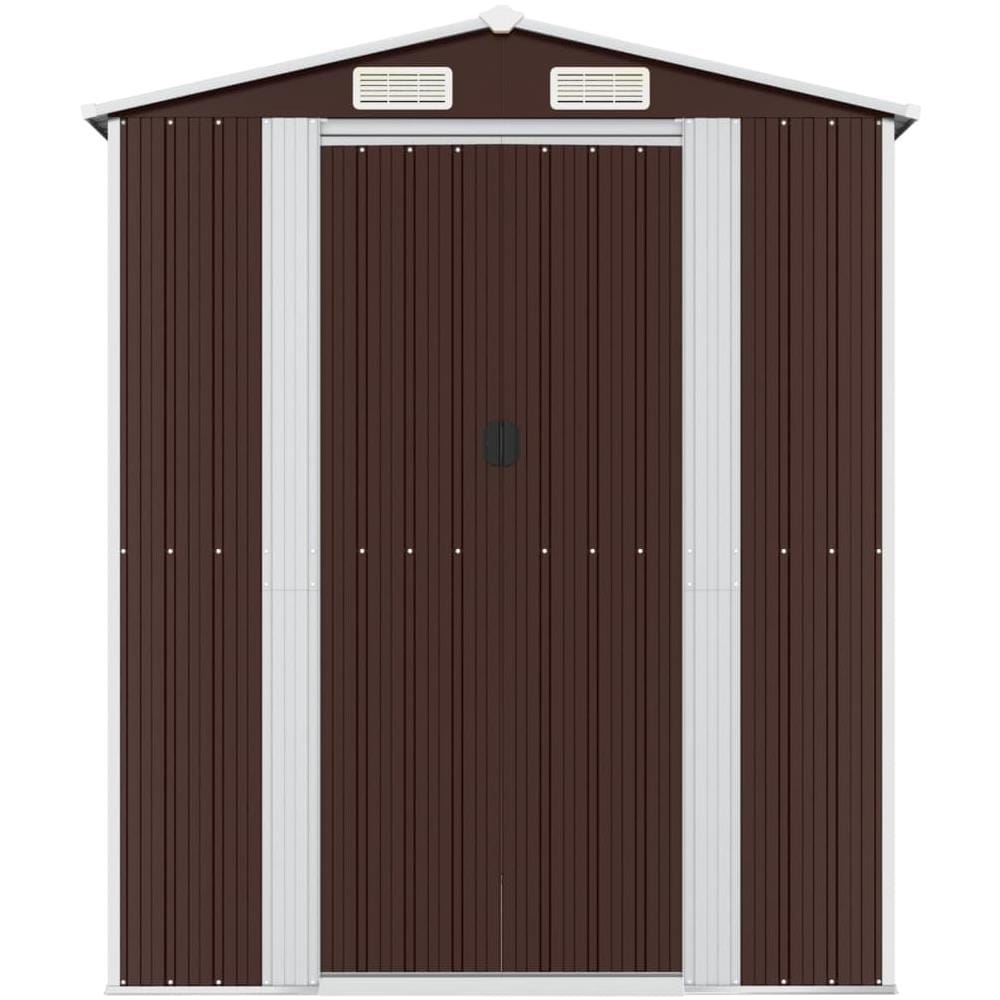 Capanno Da Giardino Marrone Scuro 192x191x223cm Acciaio Zincato - Foto 3